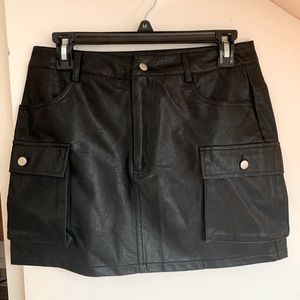 Pleather Mini Skirt